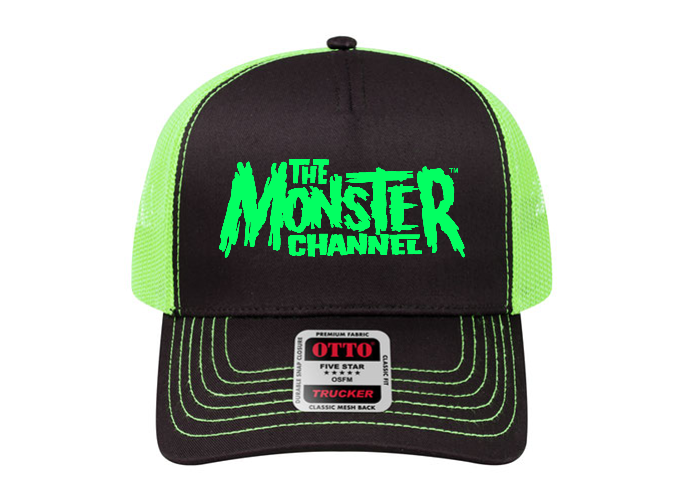 The Monster Channel Classic Trucker Hat (SLIME GREEN)