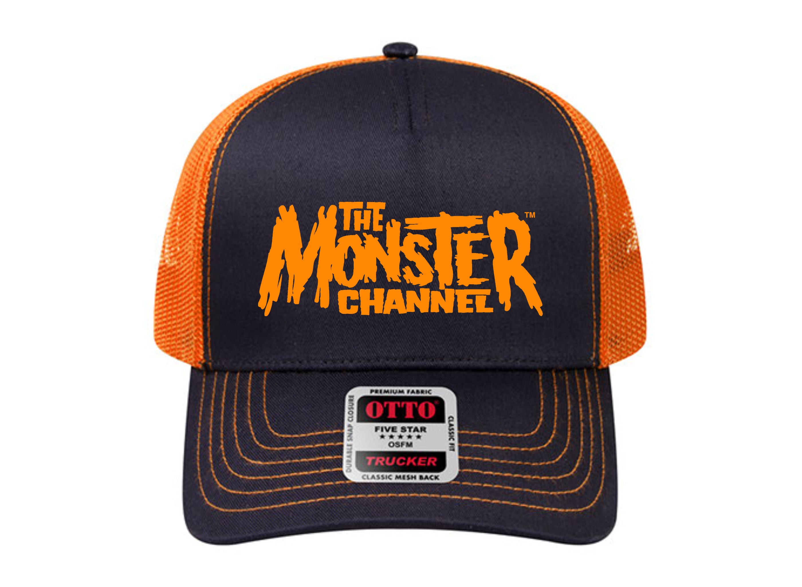 The Monster Channel Classic Trucker Hat (HALLOWEEN ORANGE)